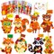 24 Sets Fall Crafts Kits DIY Woodland Animal Ornament Decorations Art Sets